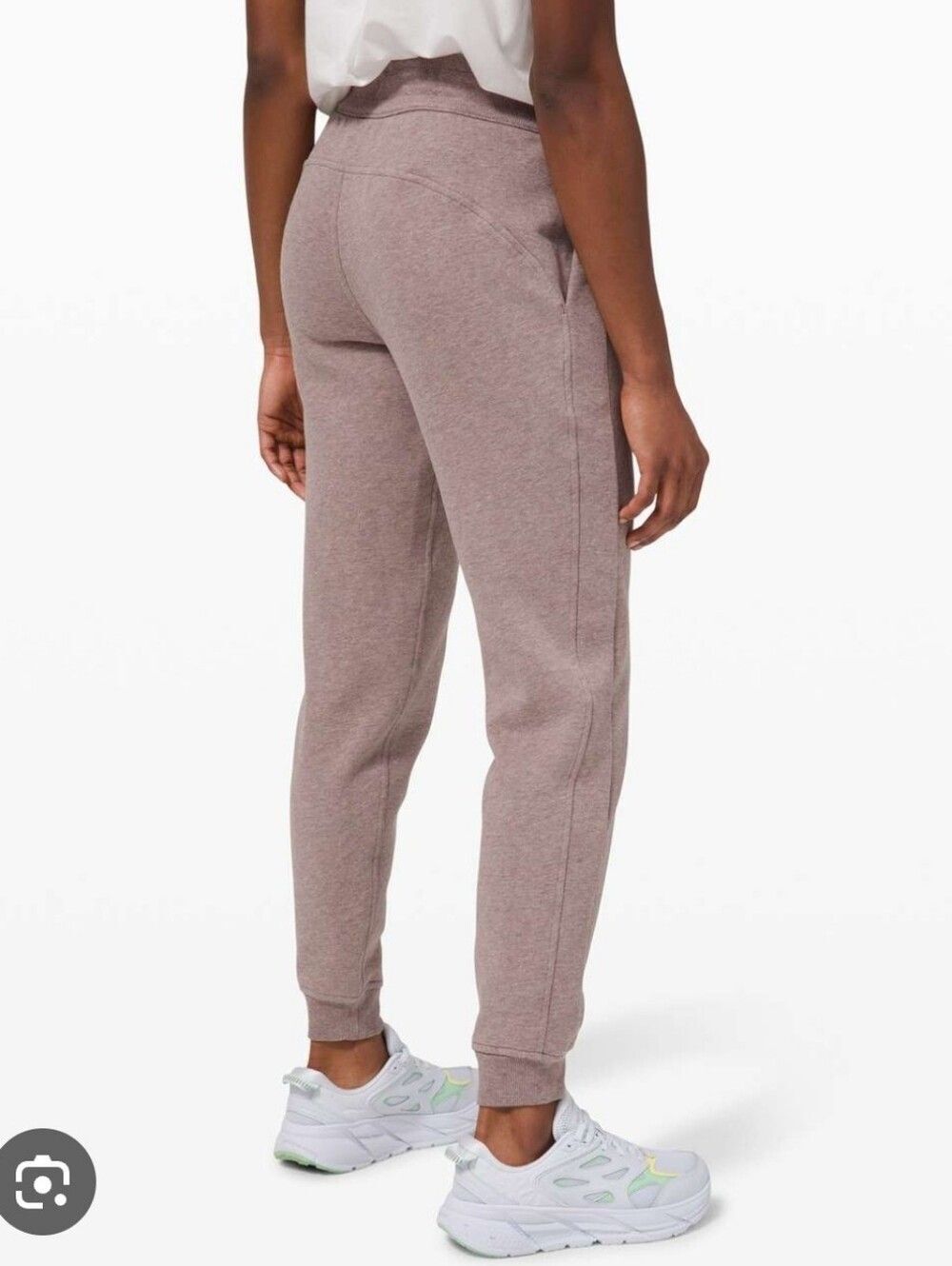 Lululemon Scuba Cozy High-Waist Mauve Knit Joggers Sz 8
